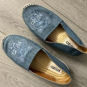 Kenzo Denim Blue Slip-On Loafers